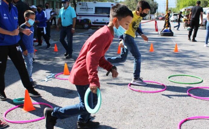 Promueve INDE actividad física en Villaldama / Foto: INDE